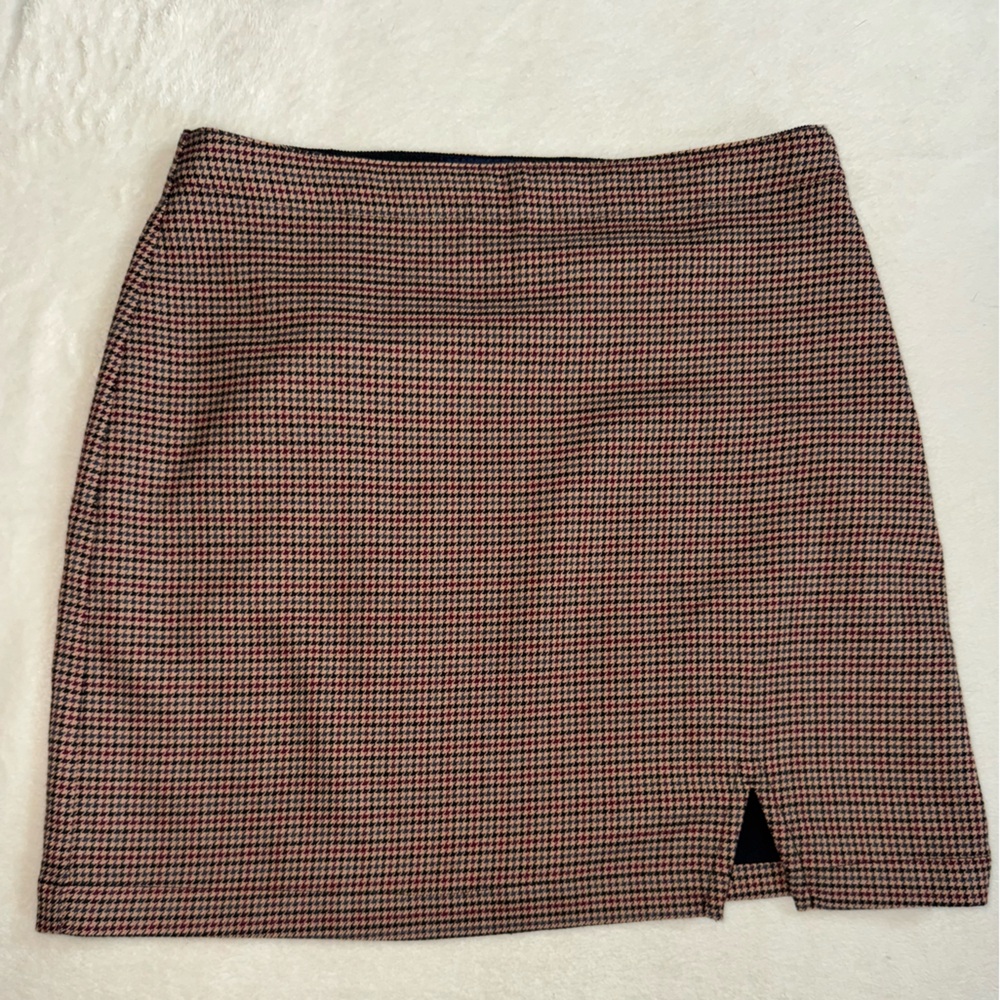 Abercrombie & Fitch Brown Plaid Skirt